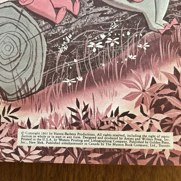 Vintage 1961 Hanna-Barbara’s “Yogi Bear” A Big Golden Book Hardback Children’s - Picture 7 of 13